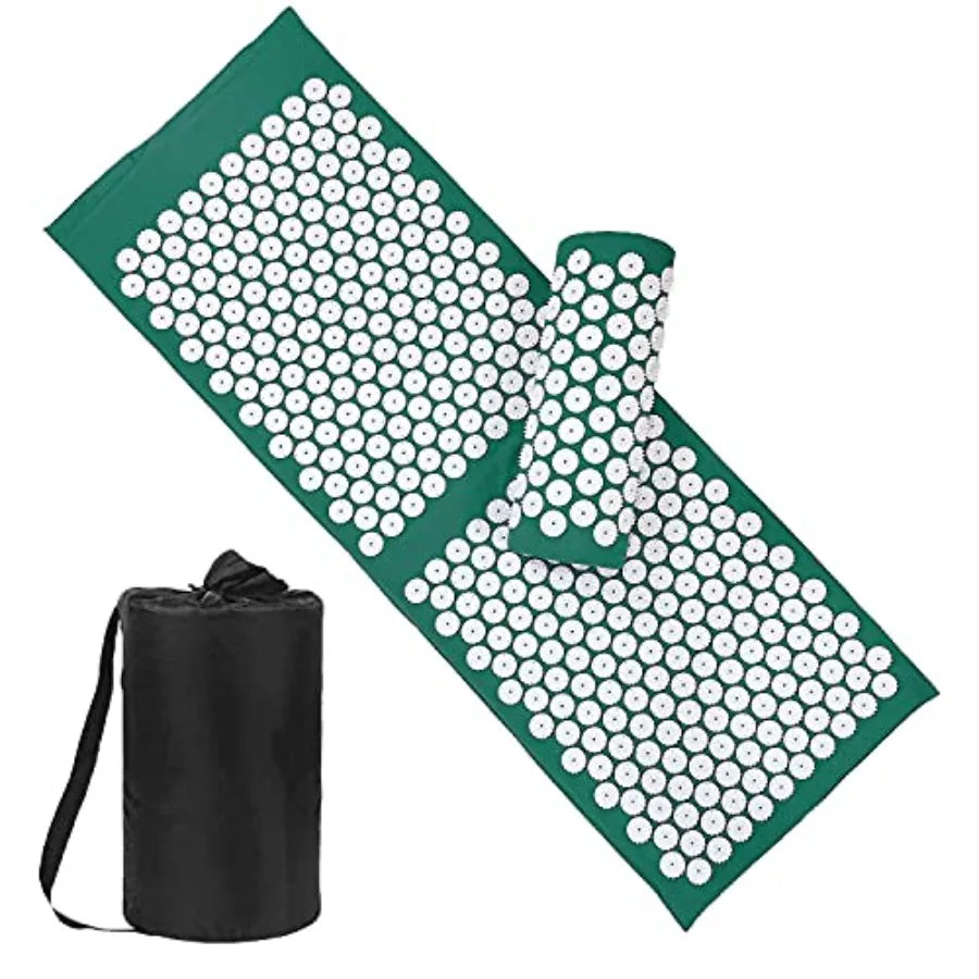 Acupressure Mat & Pillow Set with Carry Bag, Extra Long for Neck & Back Pain Relief | StriveRiseFit