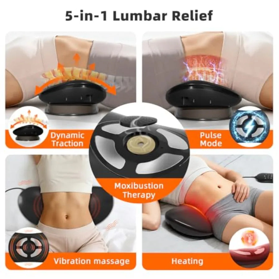 Electric Lumbar Traction Device with Dynamic Airbag & 3-Level Lumbar Stretcher | StriveRiseFit
