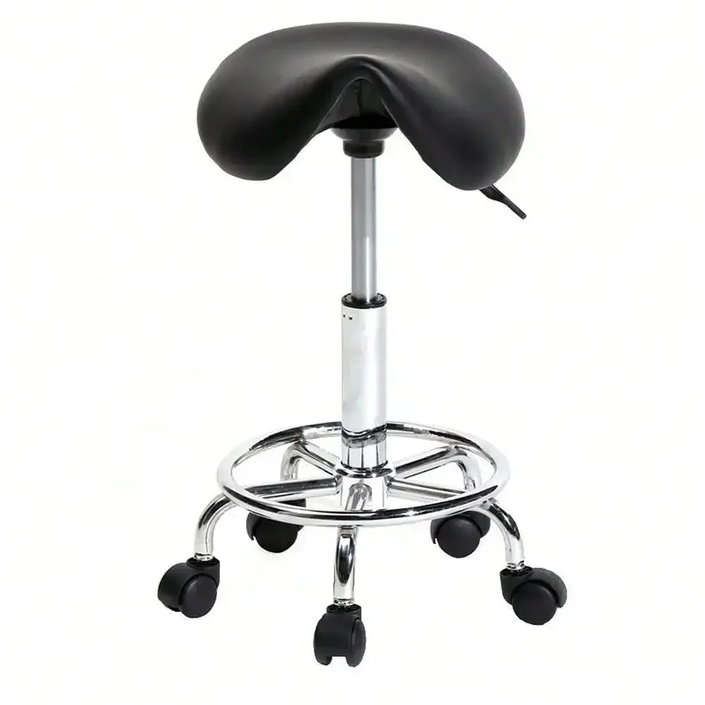Professional Massage Stool - Hydraulic Rolling Chair for Spa & Tattoo