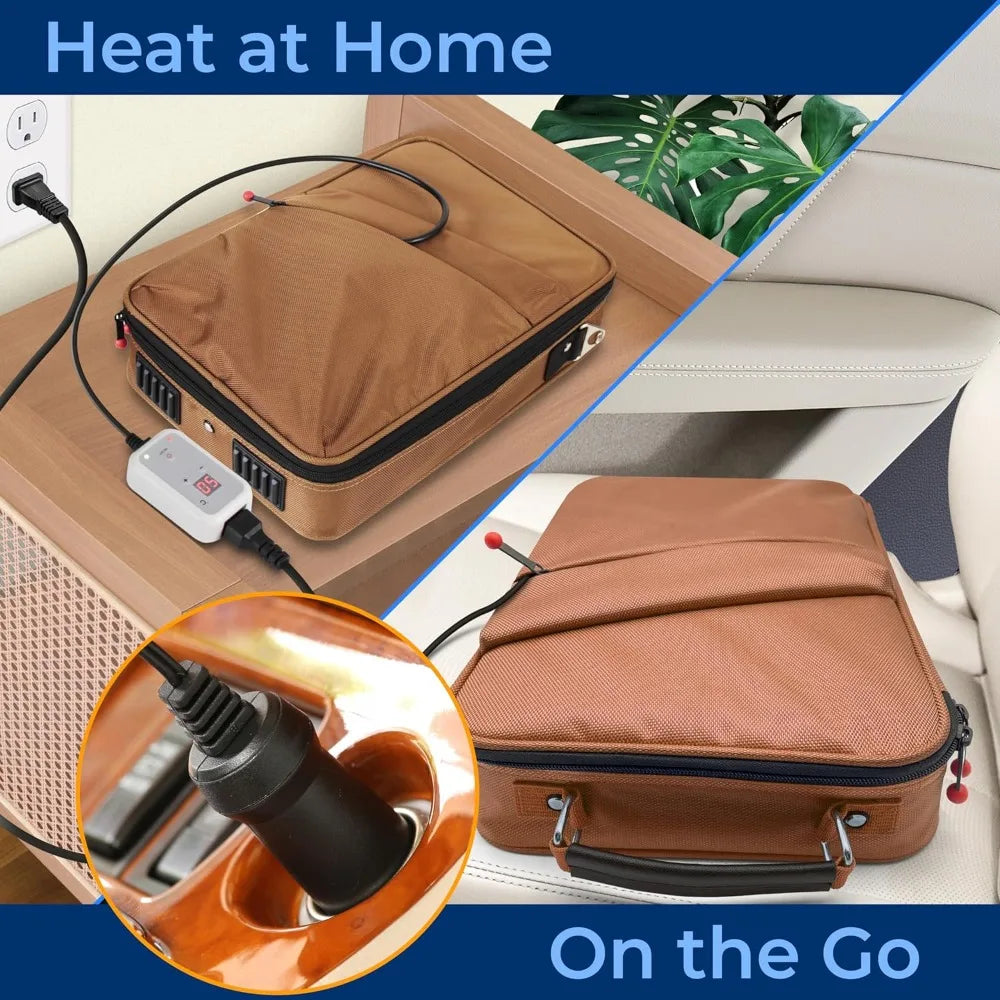 Electric Spa Hot Stones Massager and Heater Kit with 6 Large and 6 Small Round Shaped Basalt Massaging Rocks
