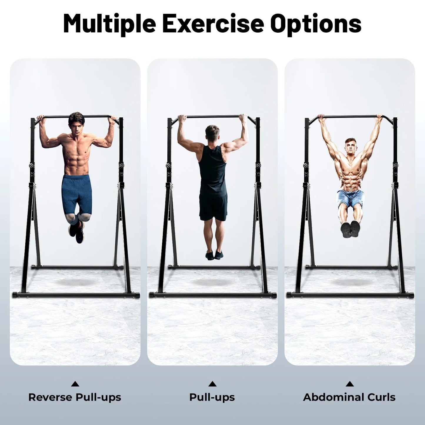 Carbon Steel Pull Up Bar, 440 lb Capacity, Adjustable Height Home Gym | StriveRiseFit