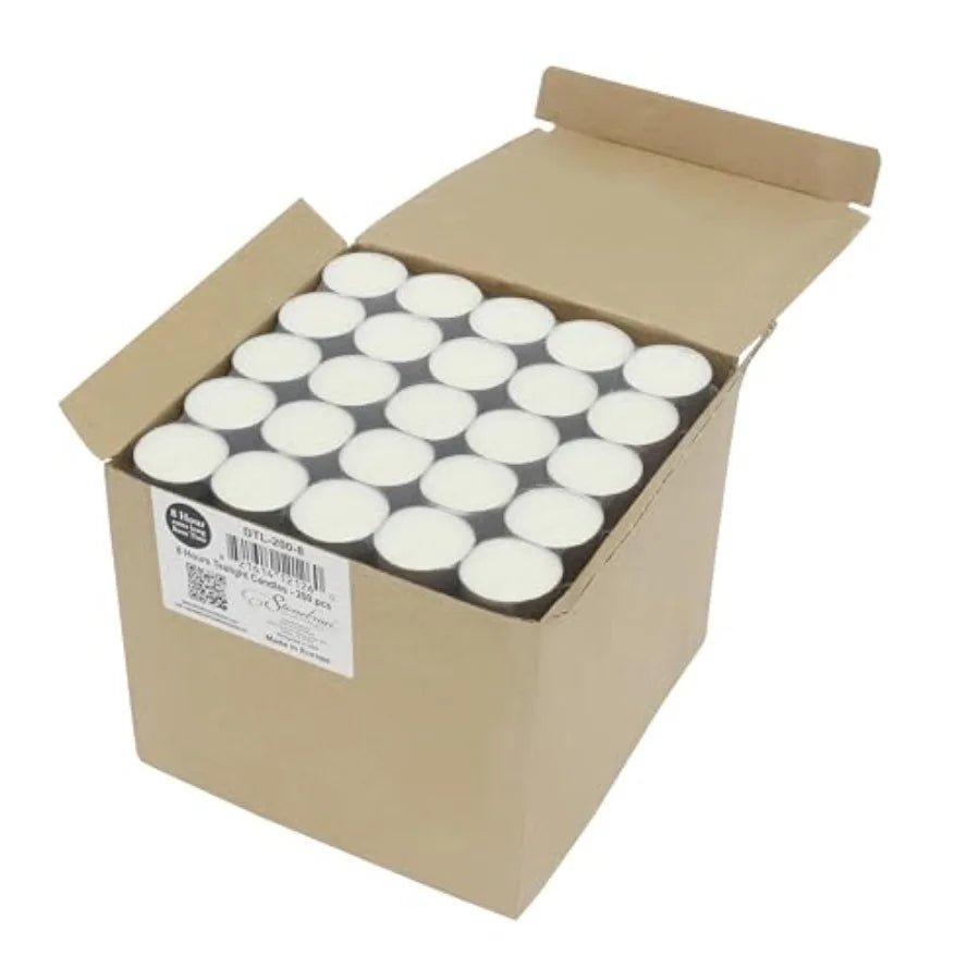 Unscented 8-Hour Extended Burn Tea Light Candles Bulk Pack | StriveRiseFit
