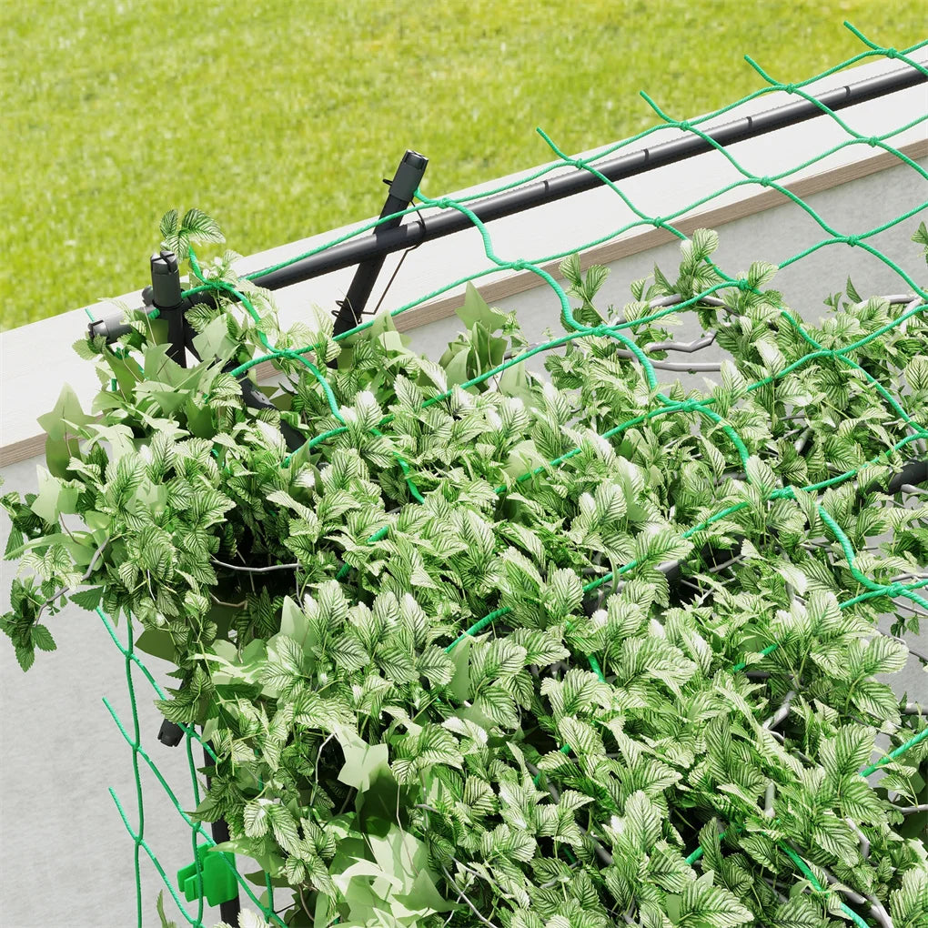 Large Tomato Cage & Climbing Plant Support | 87.8" Steel Frame, Trellis Netting, 83 Clips