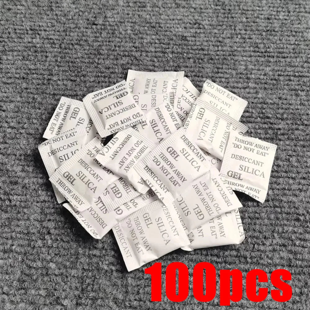Silica Gel Desiccant Packets - Non-Toxic Moisture Absorber (50-500 Packs)