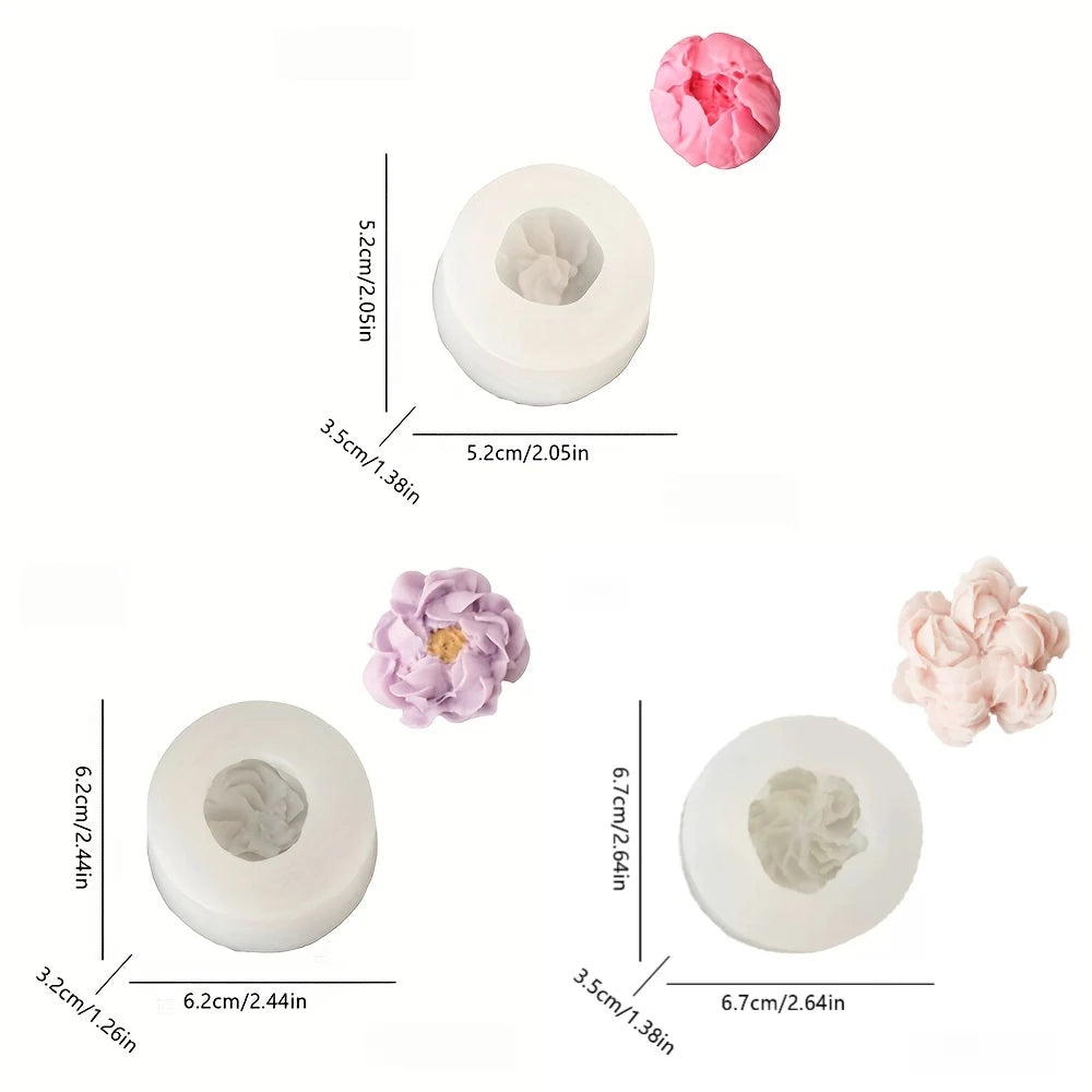 3D Rose Silicone Mold for Candles, Soap, Resin & Clay | StriveRiseFit