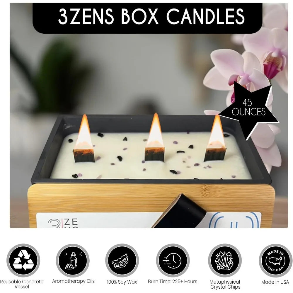 Energy Candle for Women & Men — Scented Soy Candle w/225+ Hour Burn Time — Fragrant Relaxing Aromatherapy Candles for Holiday Gifts
