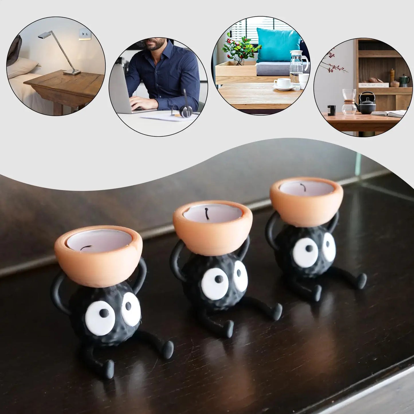 Briquette Tea Light Candle Holder 3D Printed Candlestick Stand | StriveRiseFit
