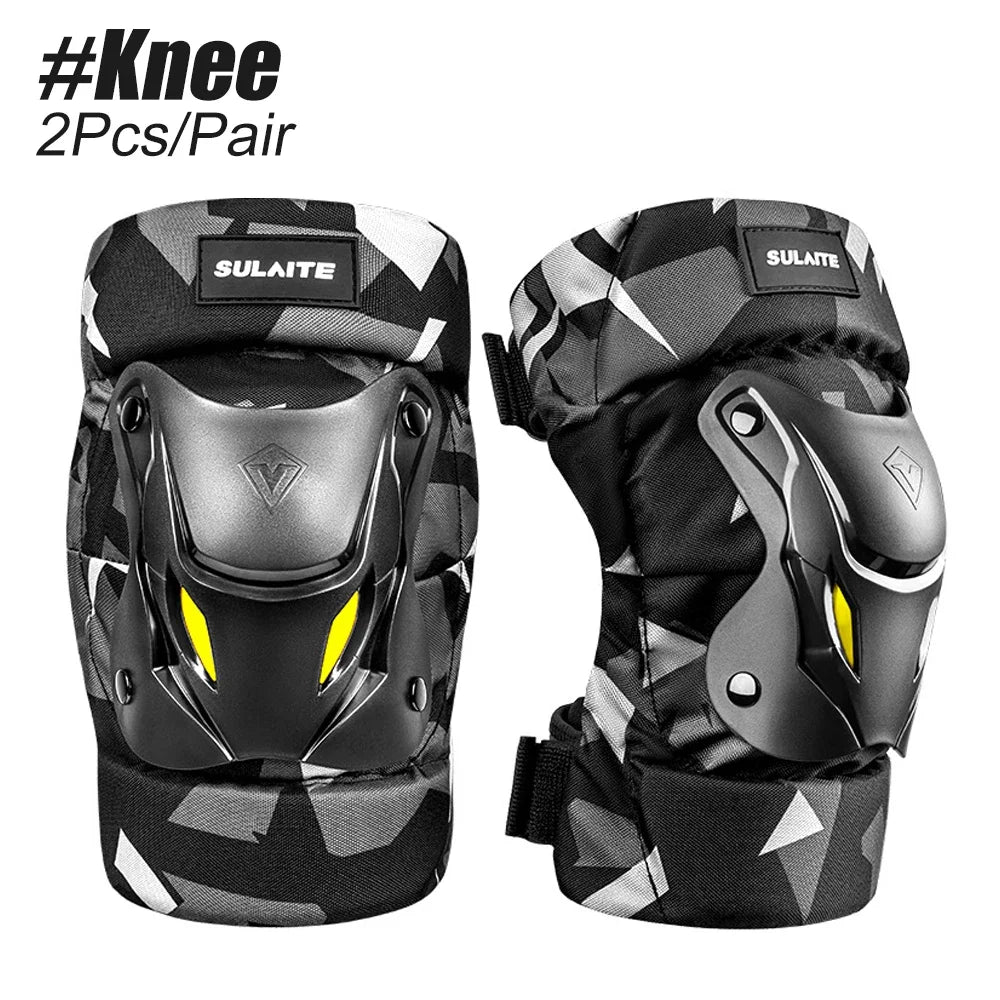Motorcycle Knee & Elbow Guard Pads, PP Shell, EVA Foam & Reflective, Adjustable | StriveRiseFit