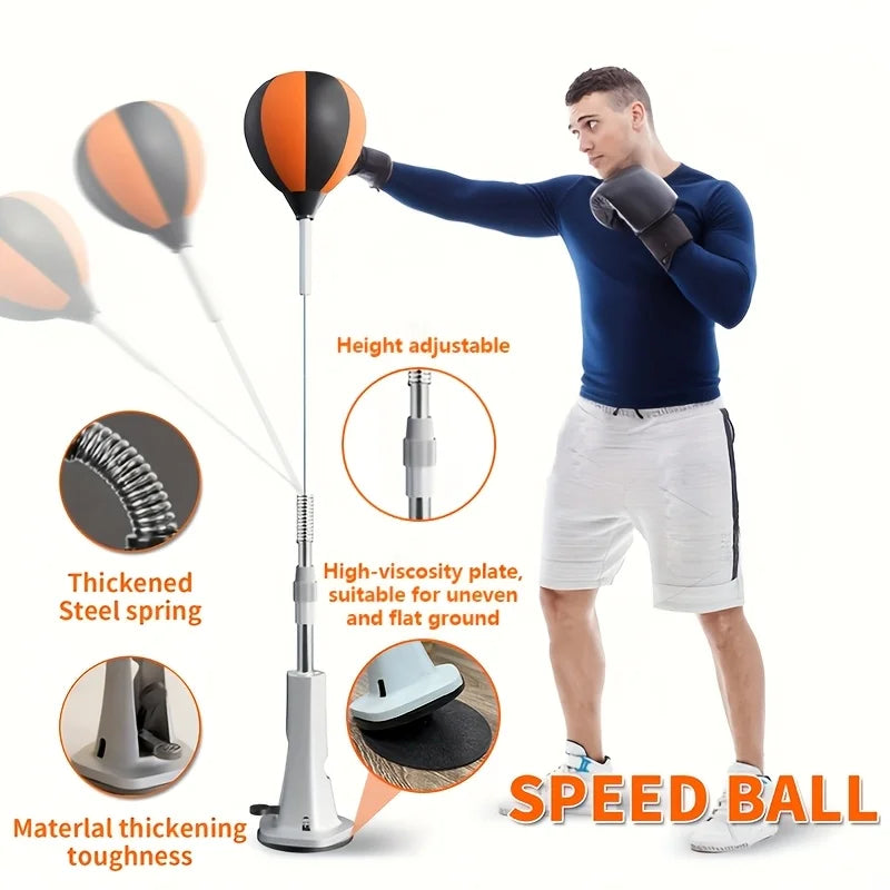 COBASPORT Indoor Reaction Punching Ball | Adjustable Speed & Height, Suction Cup, Adults & Youth