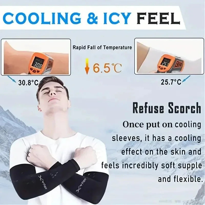 Ice Silk UV Sun Protection Arm Sleeves 3-Pack, Unisex for Cycling, Running & Outdoor | StriveRiseFit