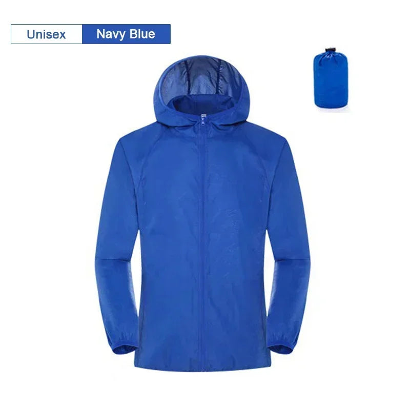 Unisex Hiking Jacket Men Women Waterproof Quick Dry Camping Windbreaker Trekking Outdoor Activity ~ Anti UV Clothes