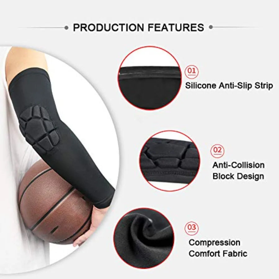 2-Pack Padded Elbow Sleeves Compression Arm Support for Sports & Protection | StriveRiseFit