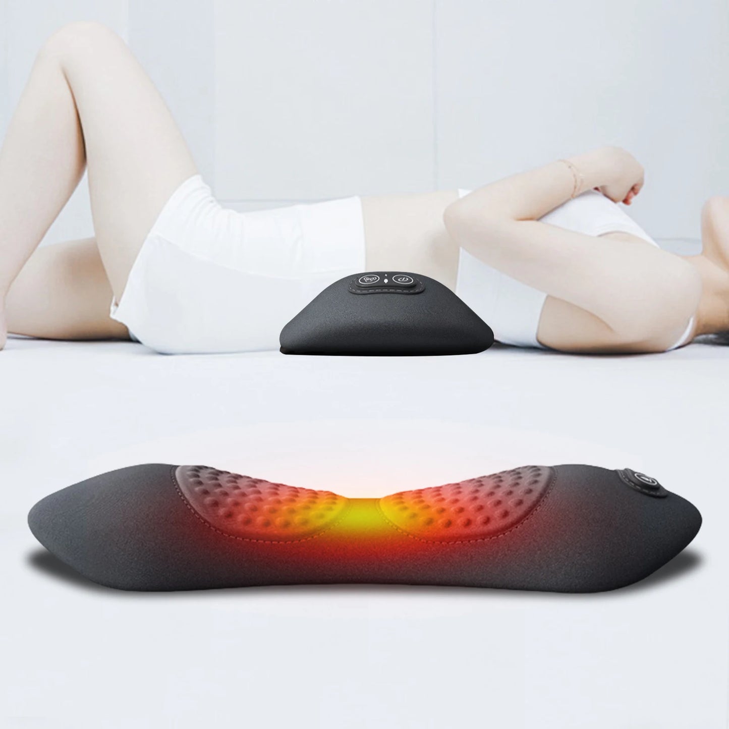 APWIKOGER 3-in-1 Electric Lumbar Support Pillow, Heat, Vibration & Airbag Lift | StriveRiseFit