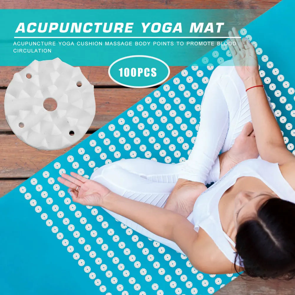 Sikiwind 100-Piece Acupressure Yoga Mat Spikes, Plastic Lotus Replacement Needles for Pilates Mats | StriveRiseFit