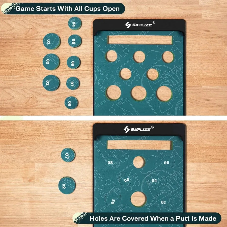 Golf Putting Mat, Adjustable Slope, Indoor & Outdoor Practice with Pong Game Mode | StriveRiseFit
