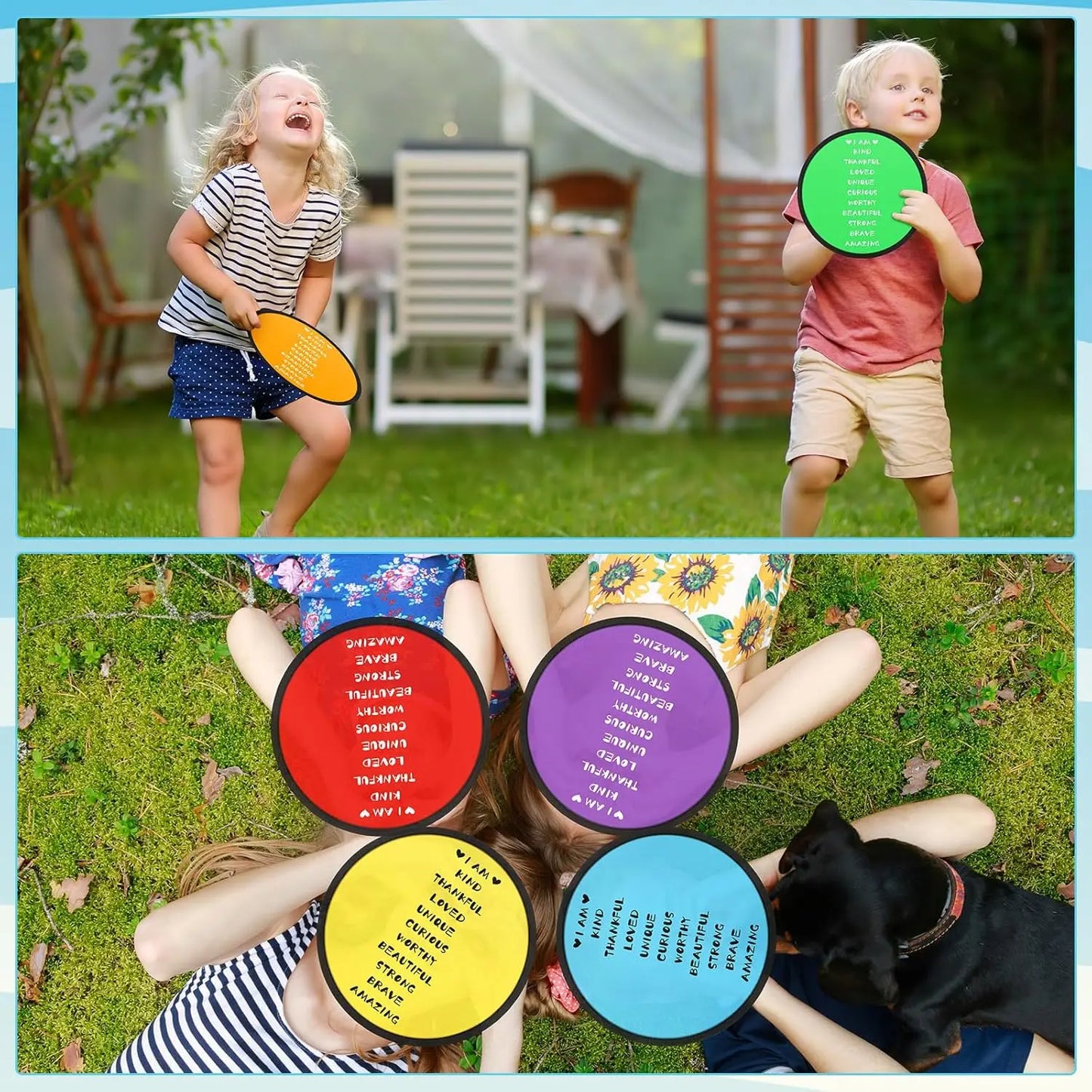 24-Piece Foldable Flying Disc Fans Set, 8 Colors for Parties, Outdoor Games & Prizes | StriveRiseFit