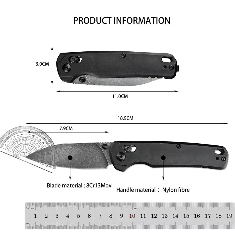 6105 Outdoor Folding Pocket Knife Camping Survival Cutting Barbecue Hunting Self-defense Fishing Multi-purpose Tools
