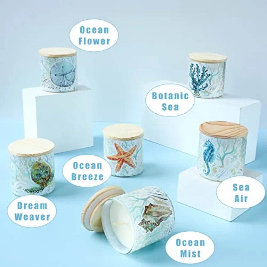 Scented Soy Wax Jar Candles Gift Set of 6 with Lids | StriveRiseFit