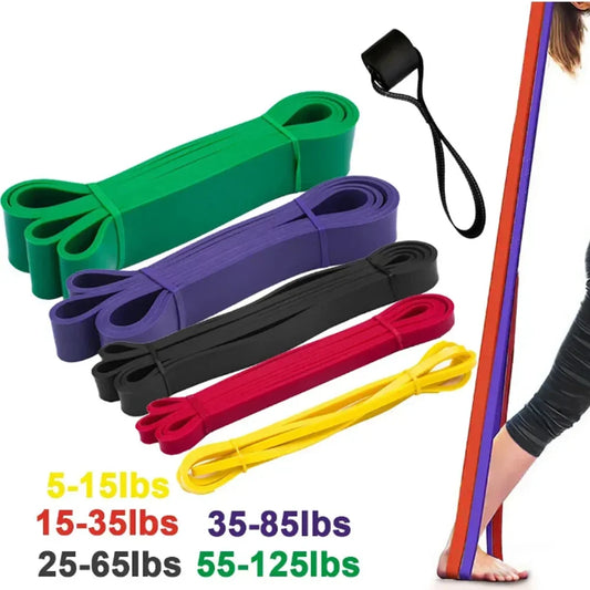 Resistance Bands Set 5-125lbs - TPE Exercise Bands for Home Gym & Yoga