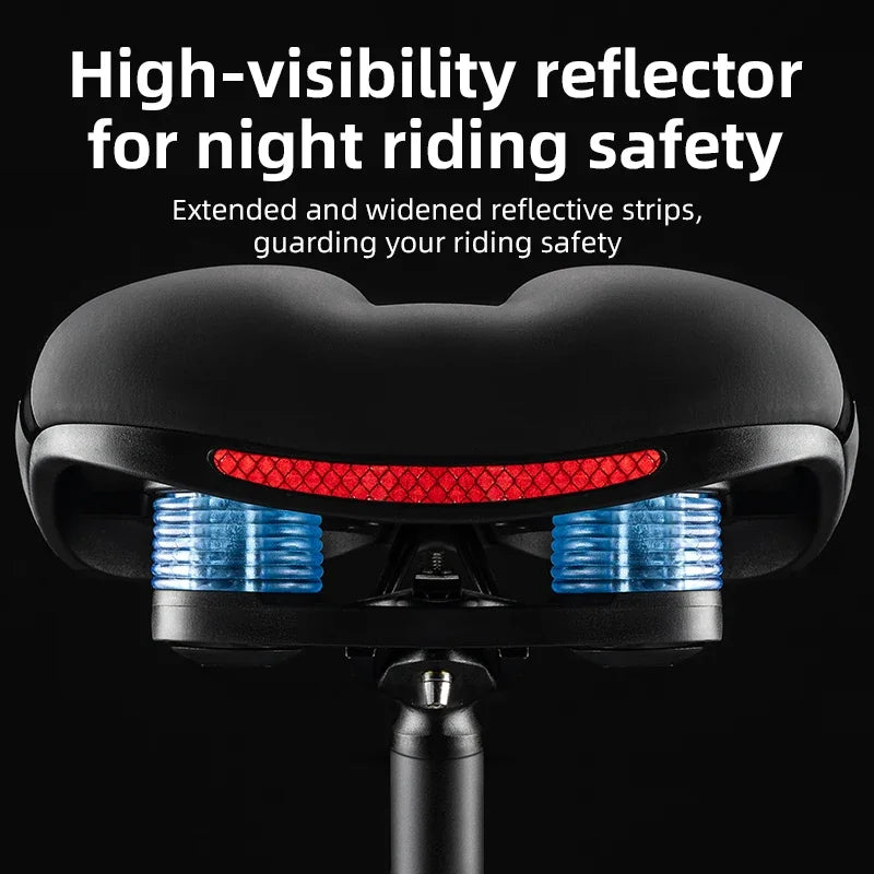 ROCKBROS Bike Saddle Silicone Cushion Shock Absorbing Comfortable Cycling Seat Hollow Breathable Thickened Sponge Bicycle Seat