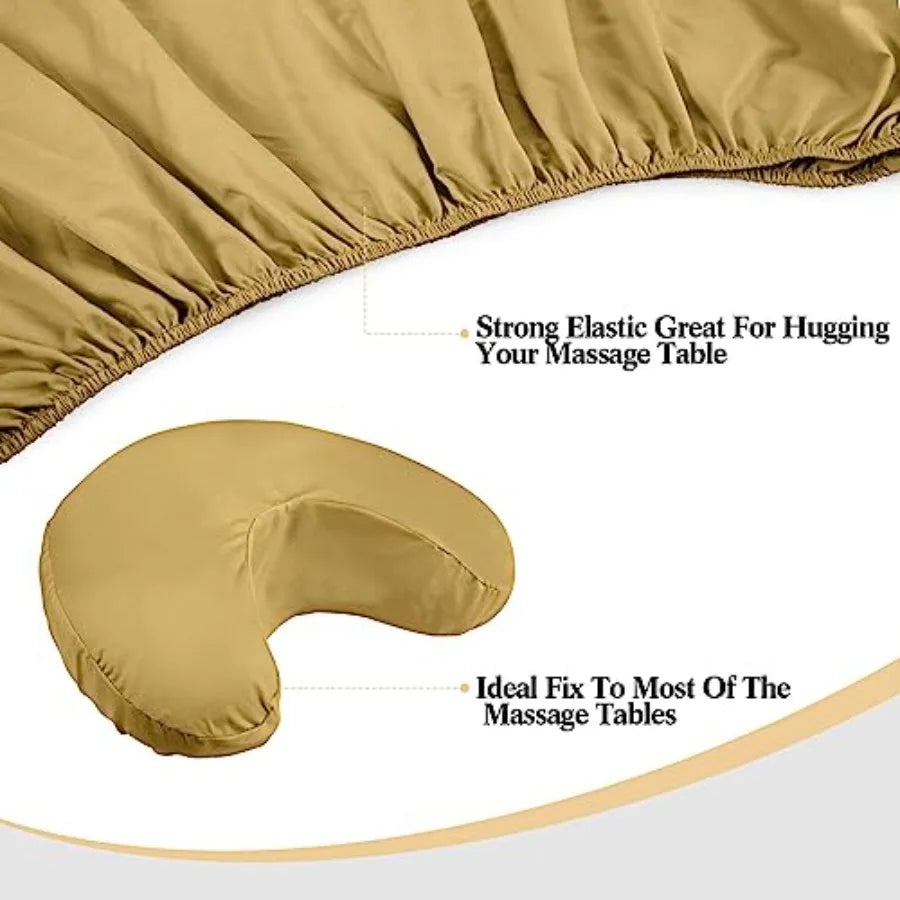 Microfiber Massage Table Sheet Set | Flat Sheet, Fitted Sheet & Face Rest Cover Included, Salon & Spa