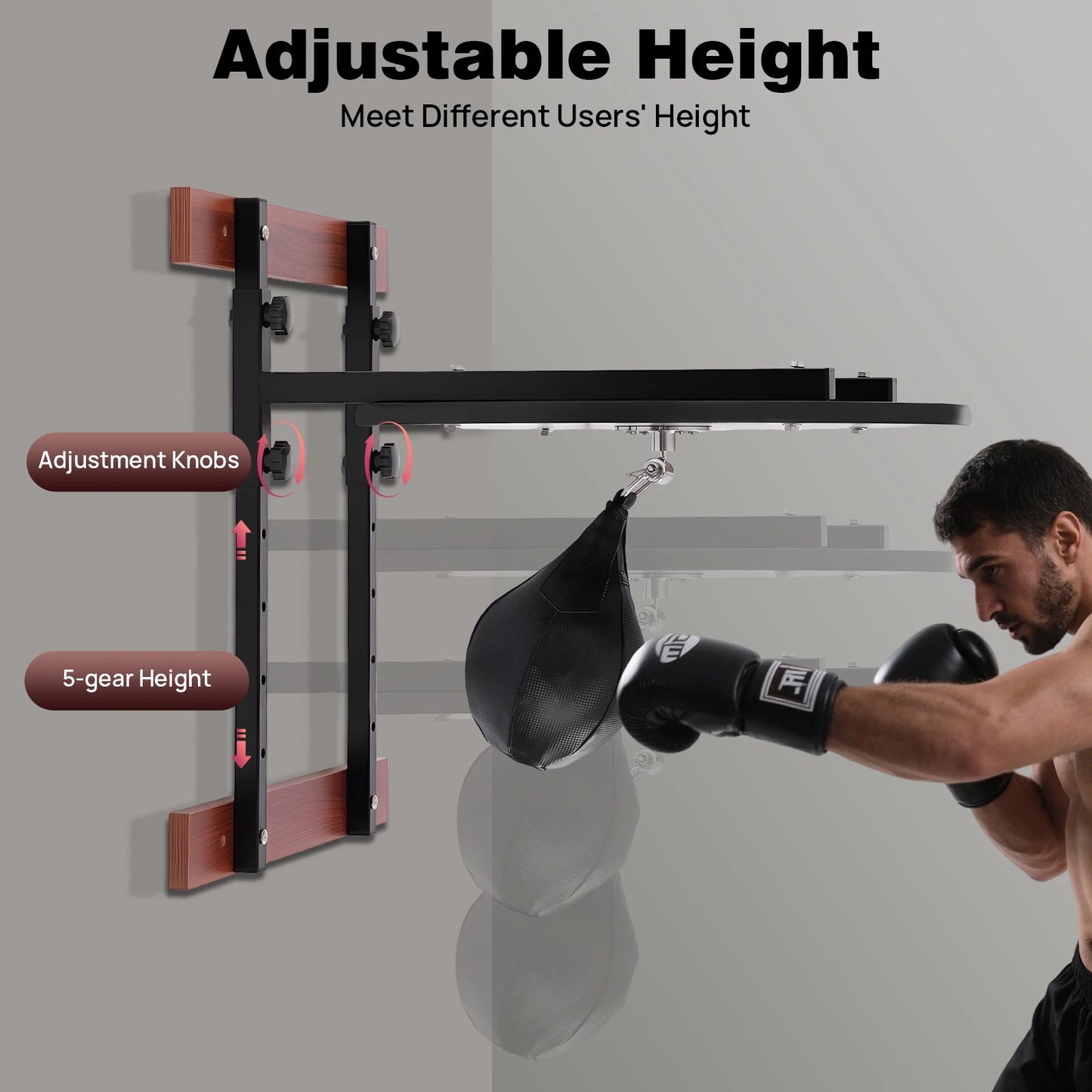 360° Swivel Speed Bag Platform - Heavy Duty Adjustable Wall Mount for Boxing | StriveRiseFit