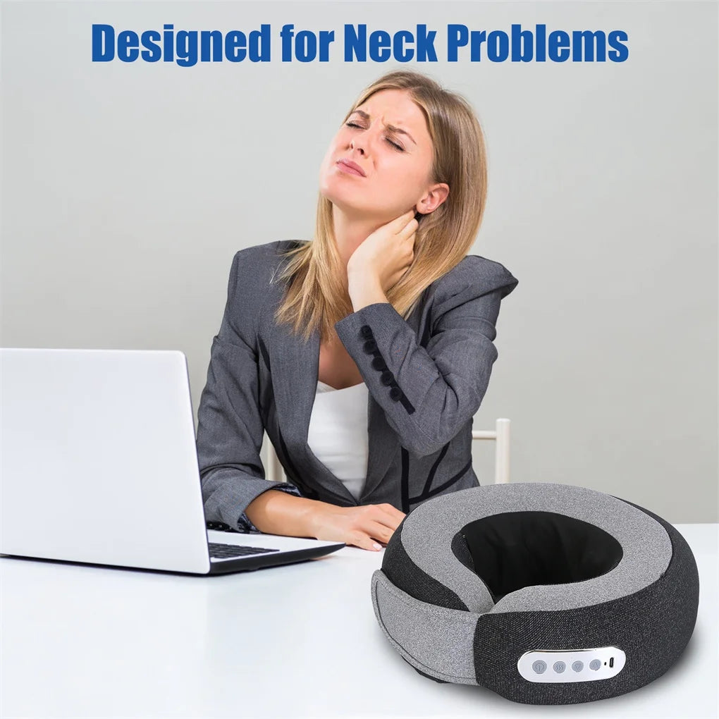 Shiatsu Neck Massager Pillow | 12 Heads, Heat, 2200mAh, Carry Bag | StriveRiseFit