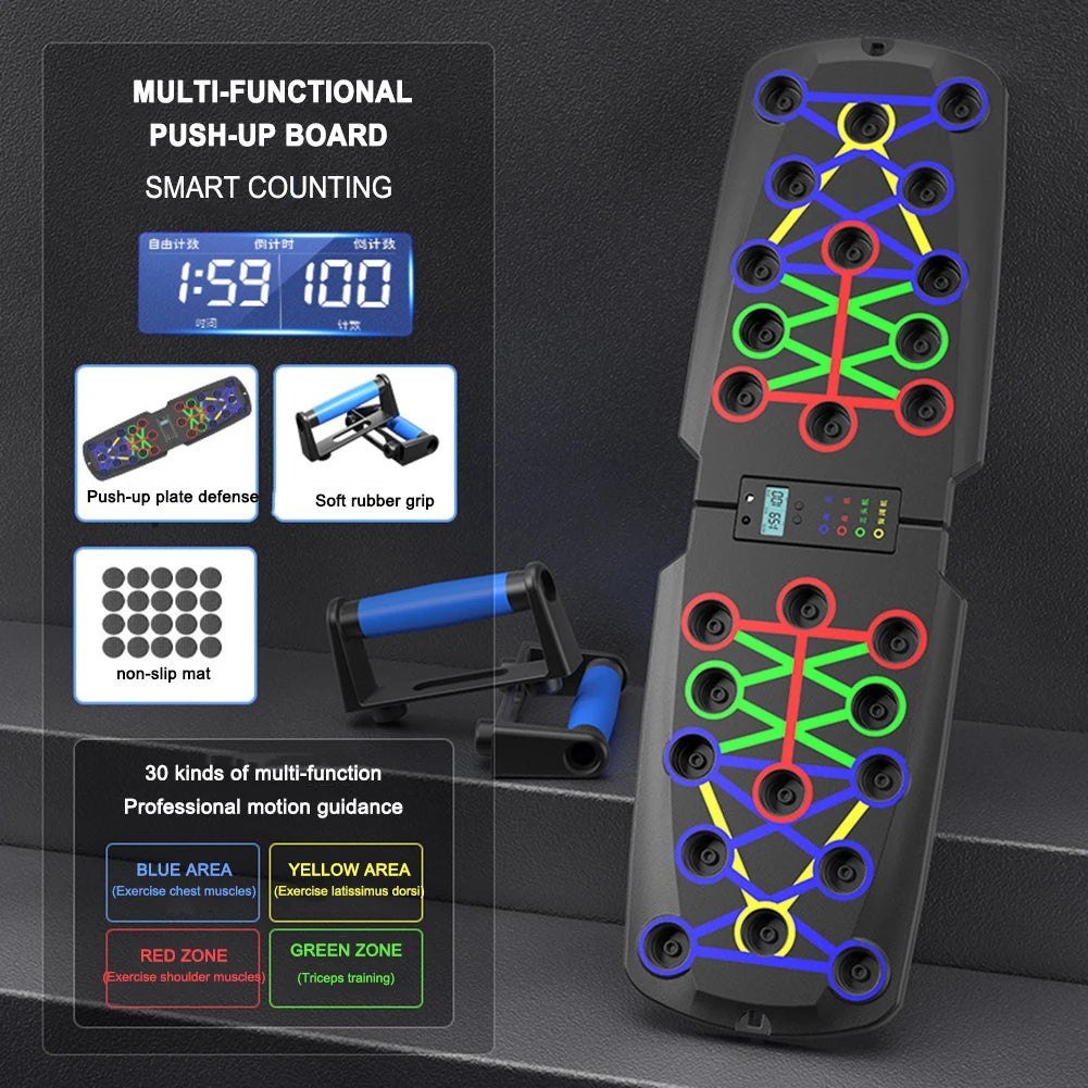 Folding Push-Up Board Foldable Gym Sports Board Muscle Exercise Board Abdominal Household Biceps Brachii Fitness Equipment