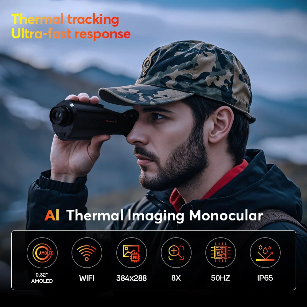 GTGUARD Ai15 Thermal Imaging Night Vision Monocular — 384×288 AI Resolution | StriveRiseFit