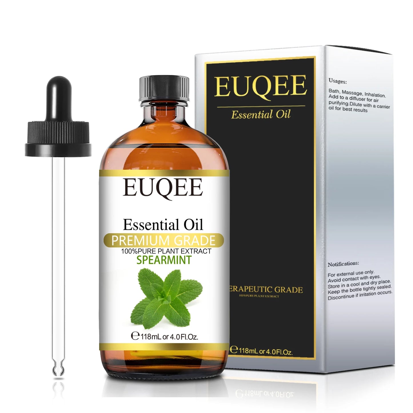 EUQEE 118ML Large Bottle of Essential Oil For Aroma Therapy Humidifier, DIY Soap, Massage