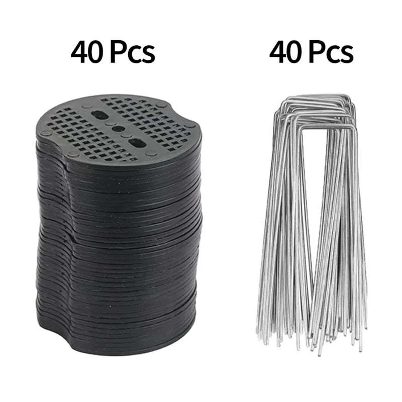 U-Shaped Ground Pegs with Buffer Washers for Landscape Fabric & Garden Netting | StriveRiseFit