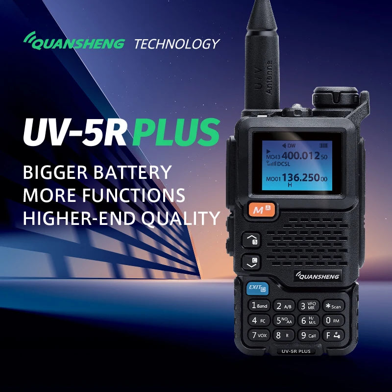 Quansheng UV5Rplus Walkie Talkie - Full Band Aviation Radio | StriveRiseFit