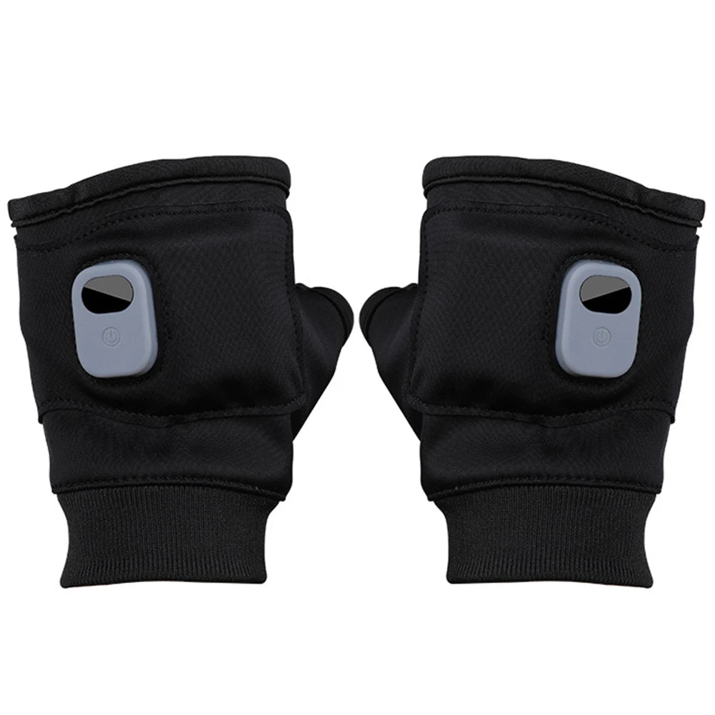 Electric Heating Gloves 360 Degree Heating Electric Thermal Gloves Windproof Touchscreen for Outdoor Hiking Cycling