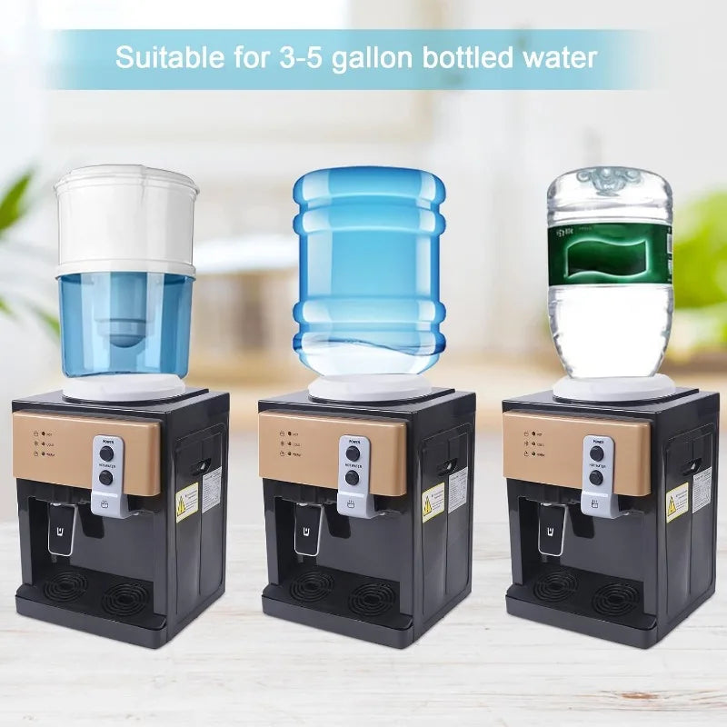 5 Gallon Water Dispenser,Bottom Loading Hot Cold Water Cooler,3 Temperature Settings,Empty Bottle Indicator w/ Child Safety Lock