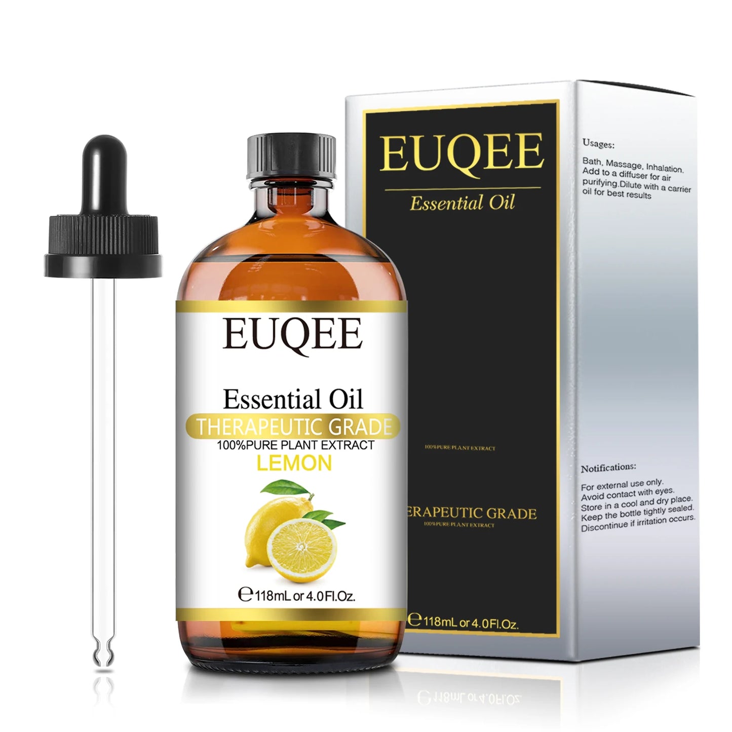 EUQEE 118ML Large Bottle of Essential Oil For Aroma Therapy Humidifier, DIY Soap, Massage