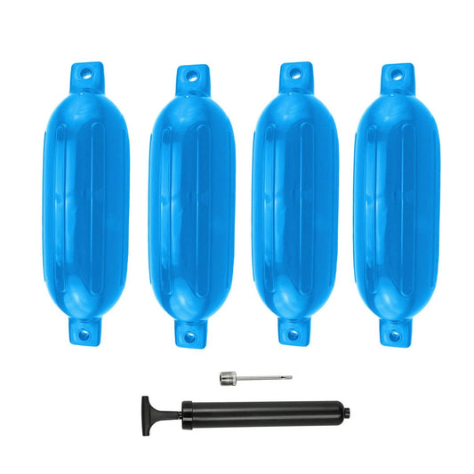4-Pack Ribbed Boat Fenders 6.5"x23" Marine Dock Bumper Protector for Yacht Kayak Canoe | StriveRiseFit