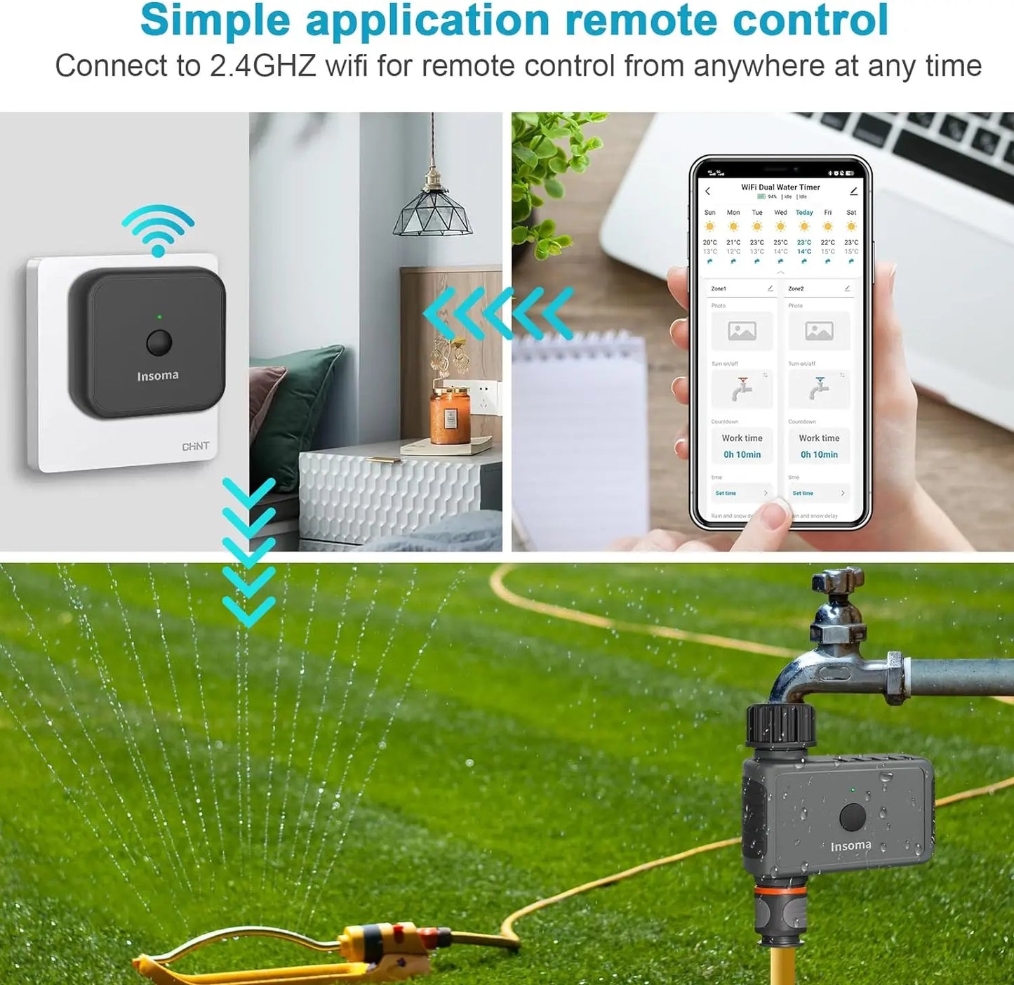 Smart WiFi Garden Water Timer | App-Controlled Irrigation | Alexa Compatible | NPT & BSPT Versions