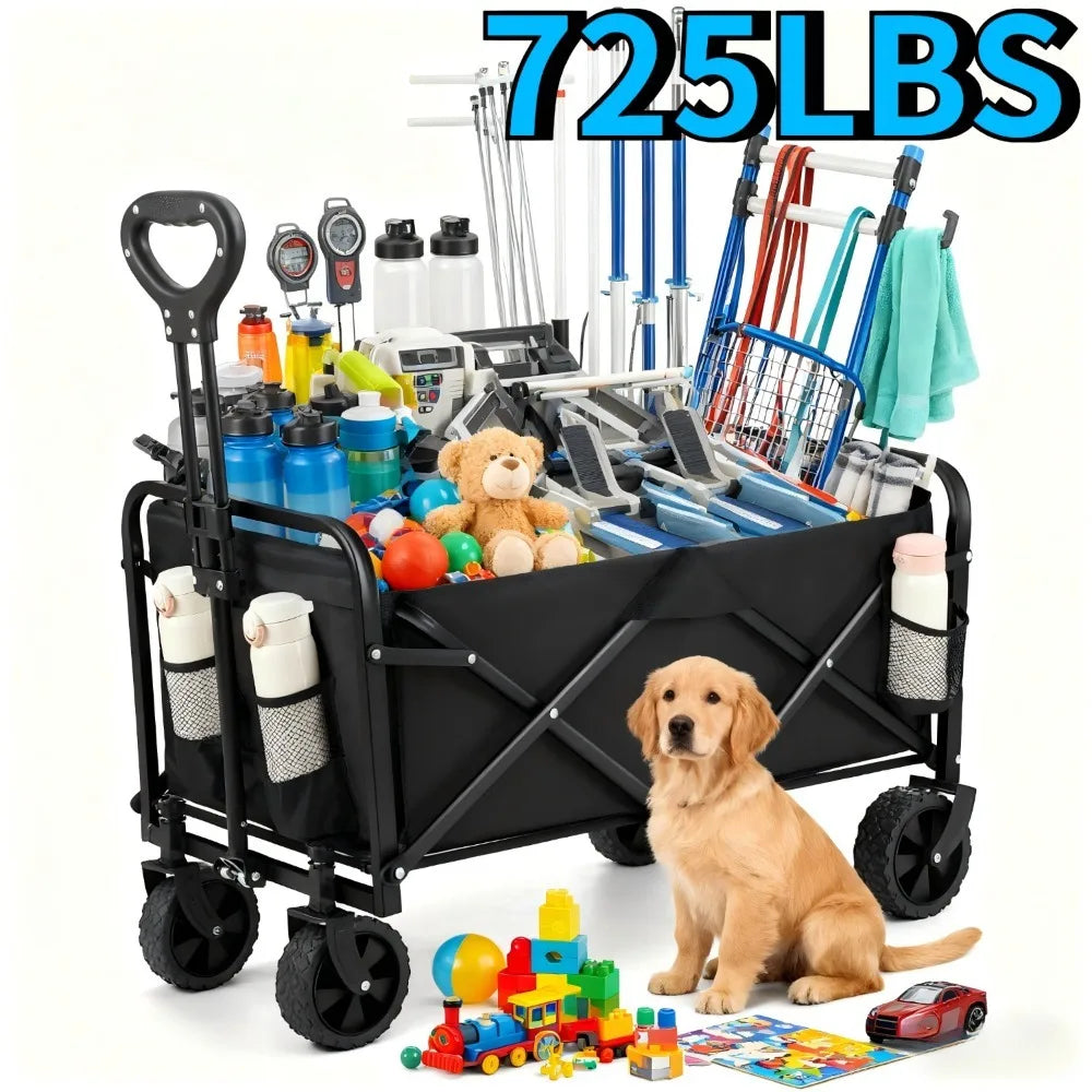 Heavy-Duty Collapsible Wagon Cart with All-Terrain Wheels | StriveRiseFit