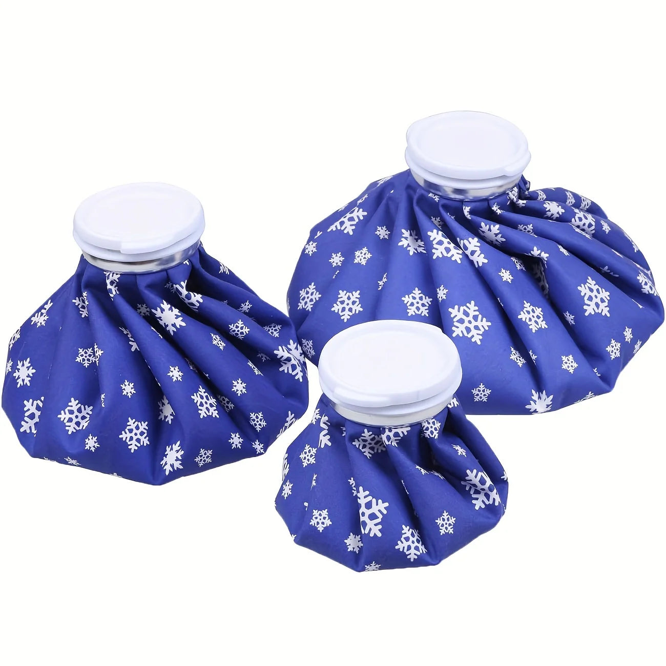 Reusable Ice Bag Set | Hot & Cold Therapy, 3 Sizes (6", 9", 11"), Compression Wrap Included