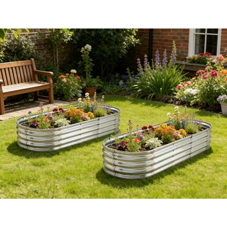 2-Pack Metal Raised Garden Bed — 6 ft × 2 ft Elevated Planter | StriveRiseFit