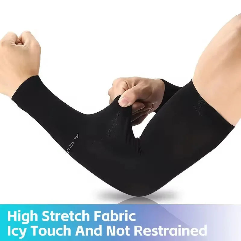 Ice Silk UV Sun Protection Arm Sleeves 3-Pack, Unisex for Cycling, Running & Outdoor | StriveRiseFit