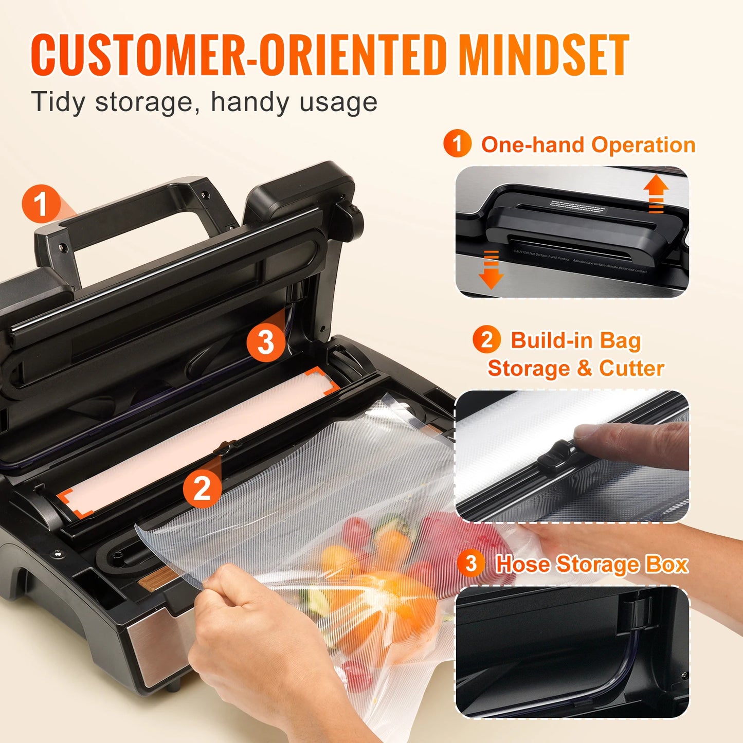 Vacuum Sealer Machine | 90kPa Dual Pump, 130W, Dry & Moist Modes + Bags Included