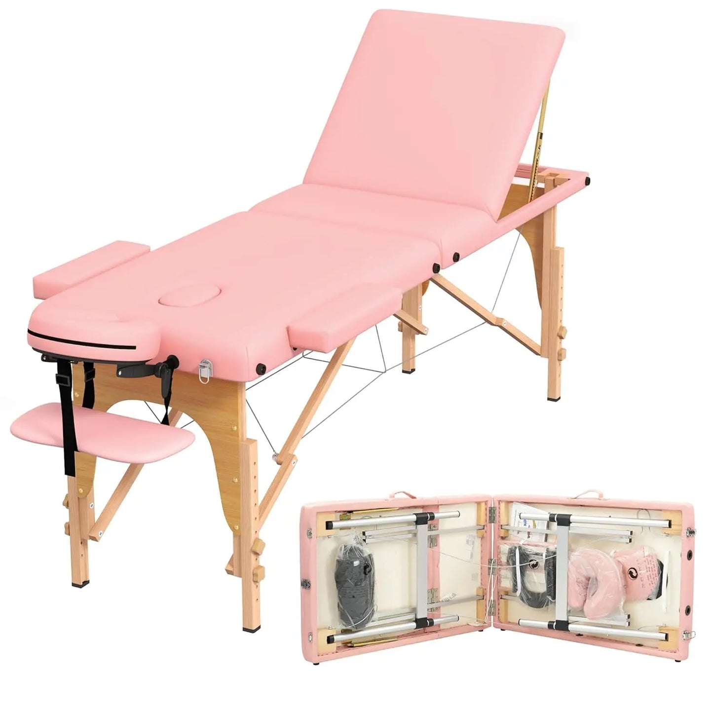 Portable Foldable Massage Table with Face Cradle — 2 & 3 Fold Options | StriveRiseFit