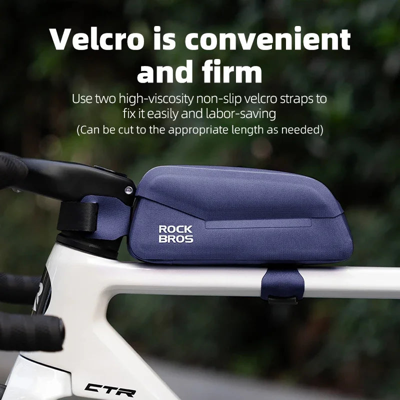 ROCKBROS AS-133 Waterproof Bike Top Tube Bag - Magnetic Flip, TPU Frame Pack