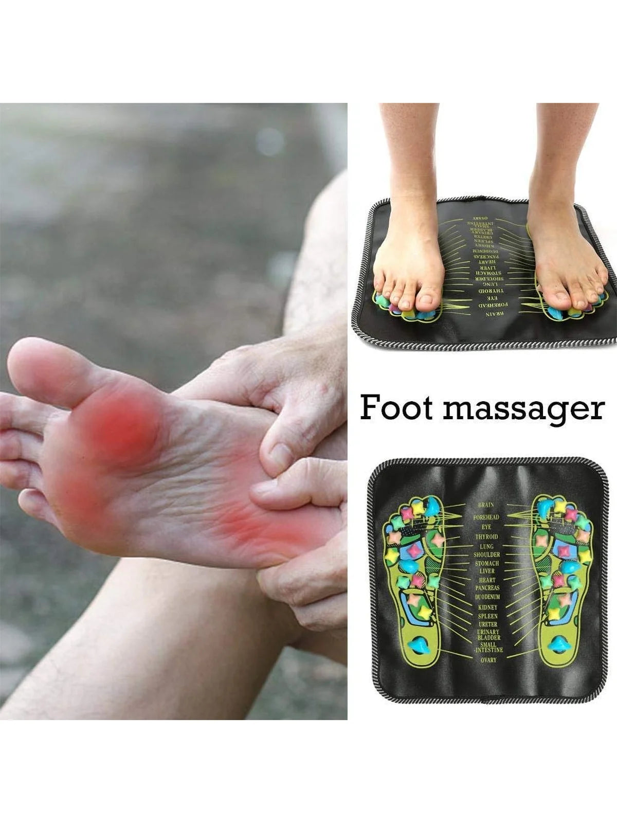 Pebble Acupressure Foot Massage Pad, Reflexology Pressure Plate for Home Use | StriveRiseFit
