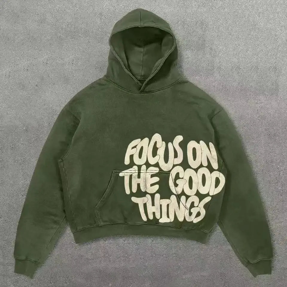 Retro Printed Long Sleeve Loose Top Women's Hoodie Comfortable Breathable Casual Fashion Spring Autumn Seasonal Wear