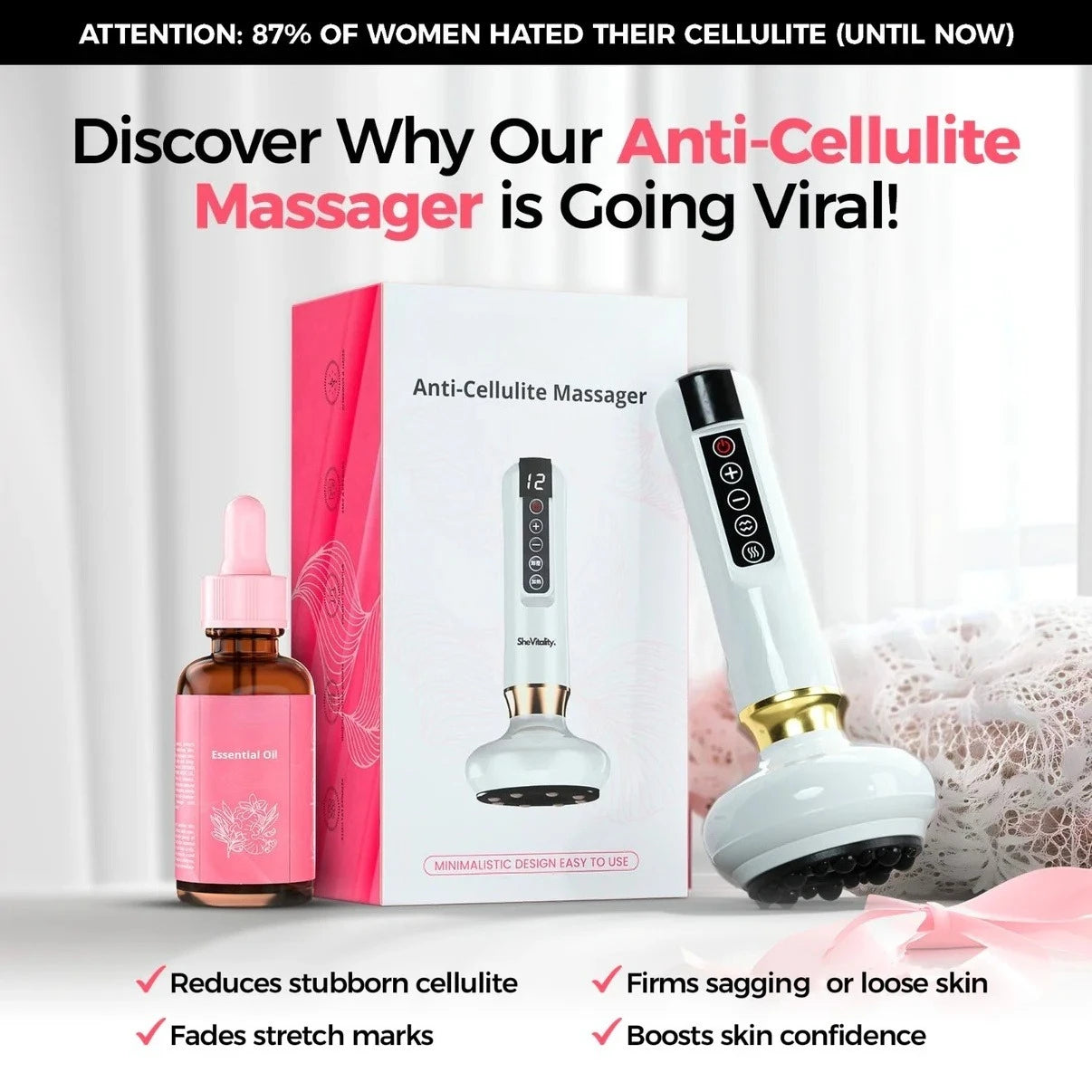 5-in-1 Anti-Cellulite Massager - Infrared Heat & Cupping Therapy | StriveRiseFit.com