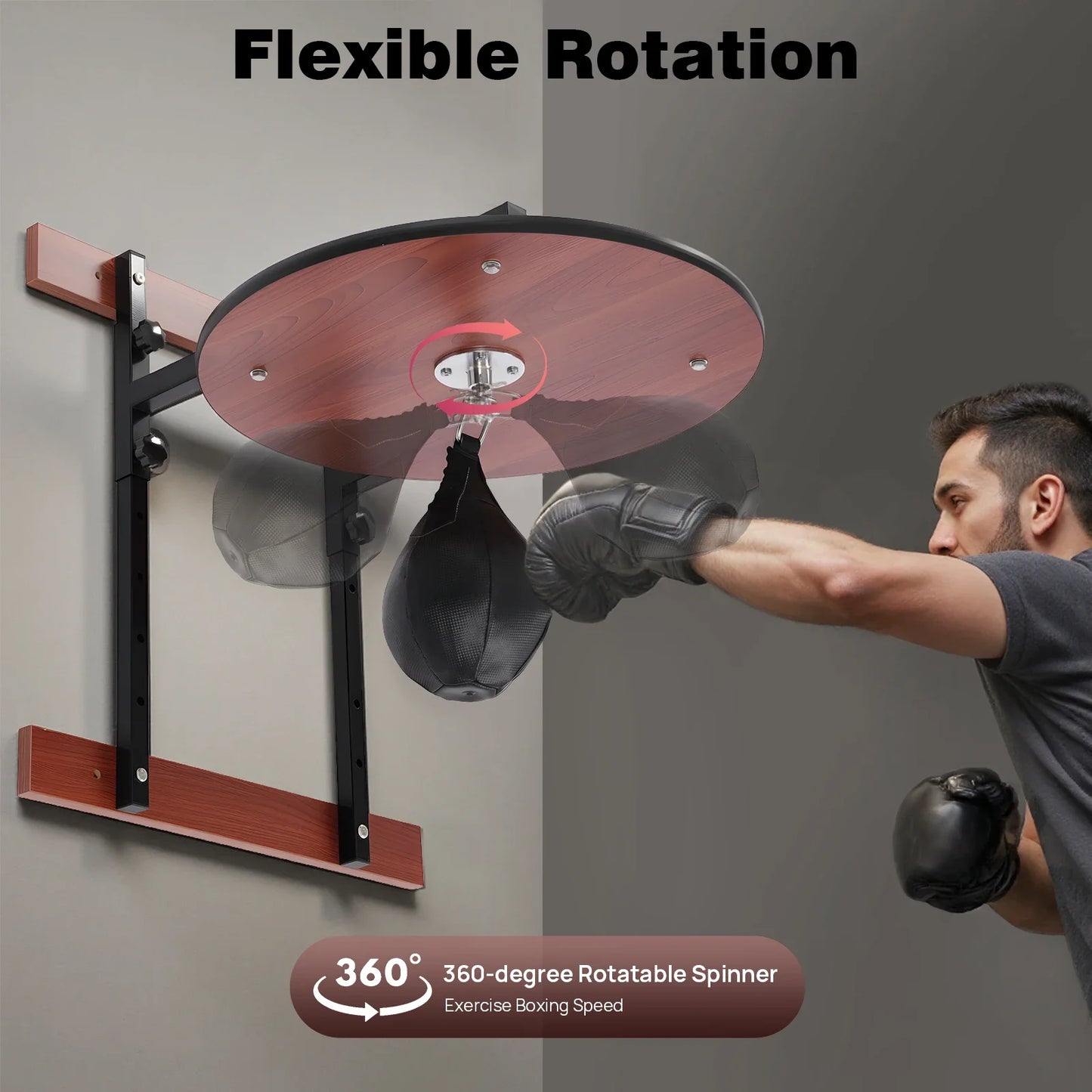360° Swivel Speed Bag Platform - Heavy Duty Adjustable Wall Mount for Boxing | StriveRiseFit