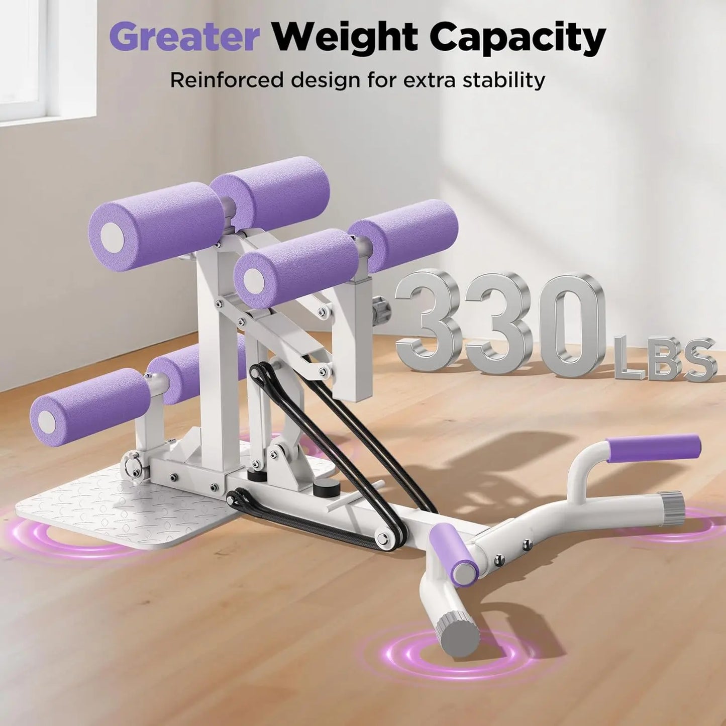 FEIERDUN Adjustable Deep Squat Machine-7 Level Resistance Glute&Leg Trainer for Home,Multi-Functional Equipment for Women