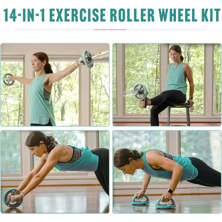 14-in-1 Ab Roller Wheel Core & Abs Training Kit for Home Gym | StriveRiseFit